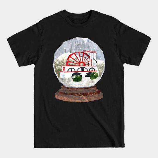 Discover Laxey wheel snowglobe - Snowglobe - T-Shirt
