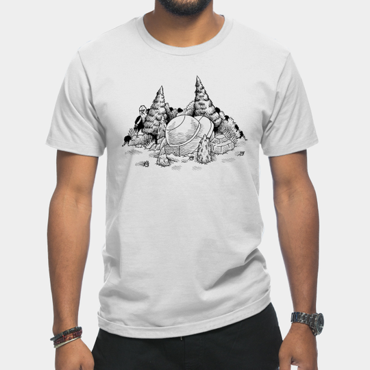 Discover Yeti finds UFO - Yeti - T-Shirt