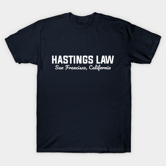 Discover Hastings Law - San Francisco, California (Cursive, White) - Uc Hastings - T-Shirt