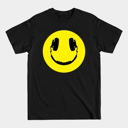 Discover Smile Headset Emoji Music lover T-shirt - Headset Or Headphone - T-Shirt