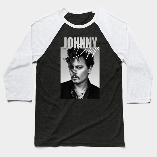 Discover Johnny Depp BW Johnny Depp Baseball T-Shirt