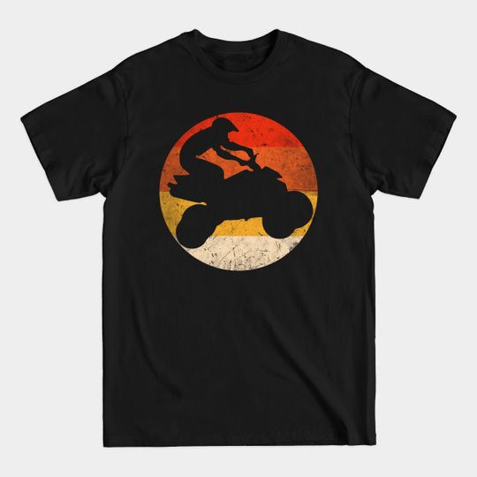 Discover ATV 4 Wheeler Vintage Silhouette Quad - Atv 4wheeler Racer - T-Shirt