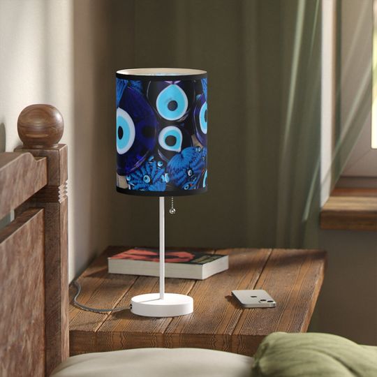 Discover Blue Evil Eye Lamp on Stand