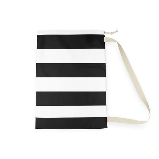 Discover Striped Laundry Bag