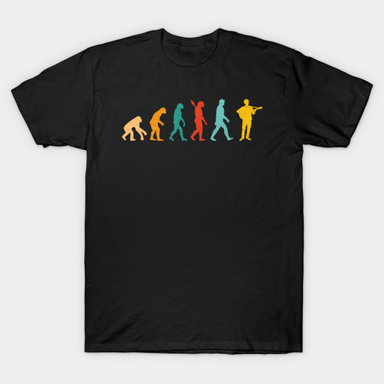 Discover Vintage Guitar Men Evolution - Guitarist Gift Idea - Guitar - T-Shirt