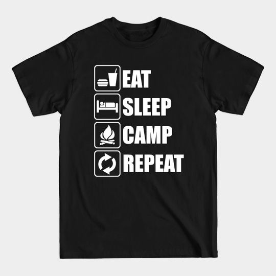 Discover Eat Sleep Camp Repeat - Camping - T-Shirt