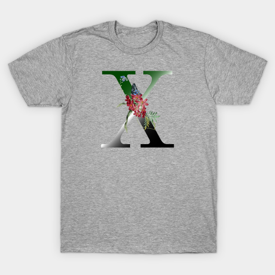 Discover botanical monogram X - Botanical Monogram X - T-Shirt