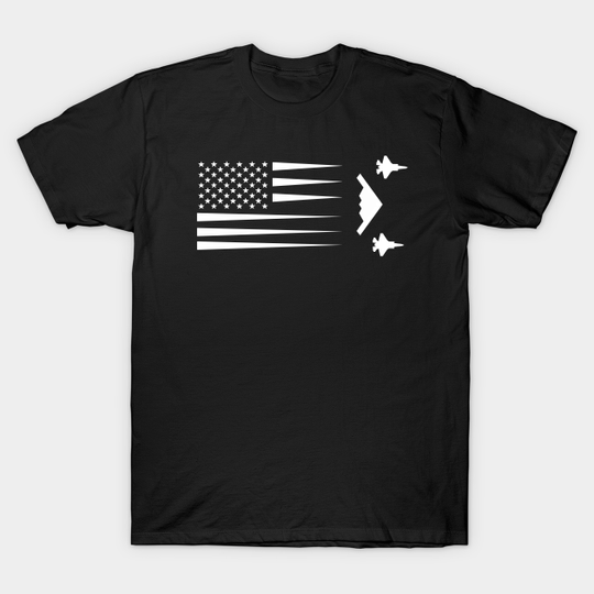 Discover B-2 Spirit Stealth Bomber F-35 Lightning II US Flag - B 2 Stealth - T-Shirt