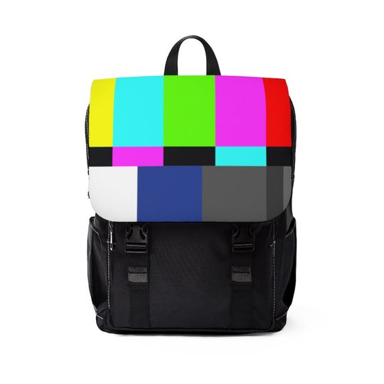 Discover TV Color Bars Unisex Casual Shoulder Backpack