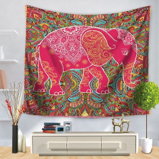 Discover Hippy Mandala Elephant Wall Hanging