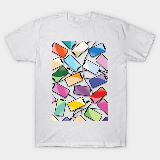 Discover Smartphones Pattern - Smartphones - T-Shirt