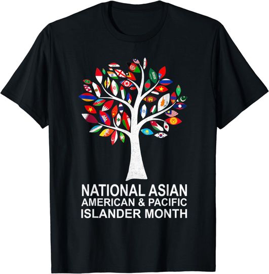Discover National Asian American Pacific Islander Heritage Month Tree T-Shirt