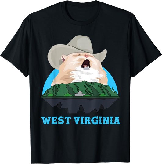 Discover West Virginia Cowboy Cat Singing Meme Meowdy T-Shirt