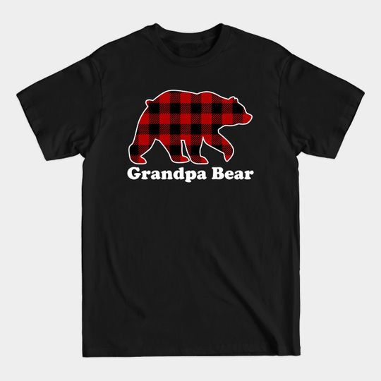 Discover Grandpa Bear Red Plaid Christmas Pajama Family - Grandpa Bear Red Plaid Christmas Pajama - T-Shirt