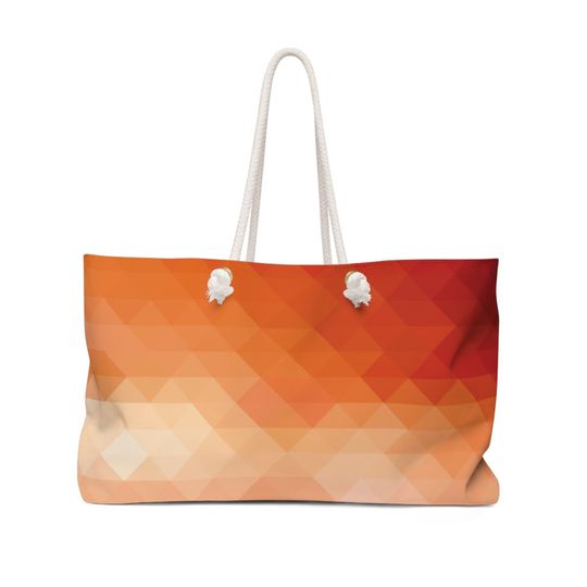 Discover Orange Pixel Design Weekender Tote Bag - Stylish Beach Bag