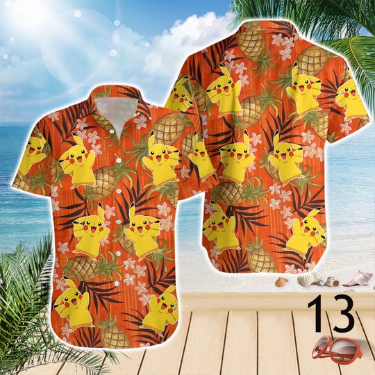 Discover Cartoon Characters Pikachu Hawaiian Shirt