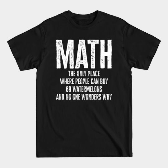 Discover Funny Math Watermelon Shopping Design T-Shirt