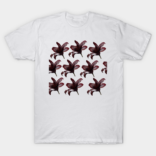 Discover Watercolor Dark Lily Design T-Shirt