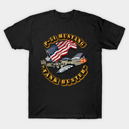 Discover Aircraft - P-51 Mustang - Aircraft P 51 Mustang - T-Shirt