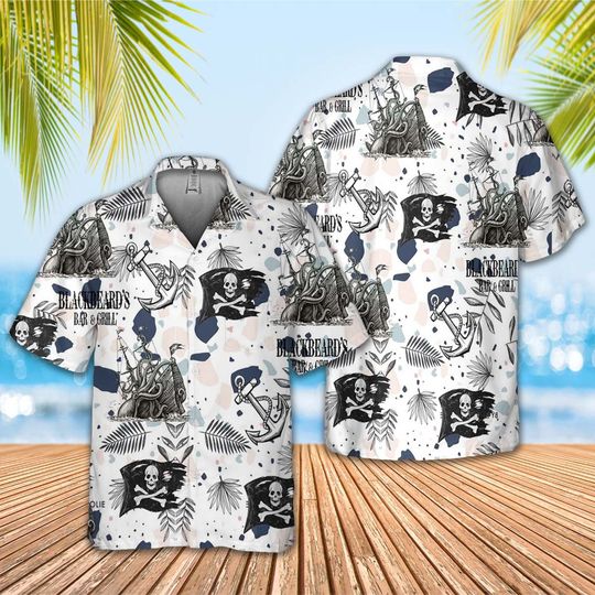 Discover Black Beard's Bar and Grill Hawaiian Shirt