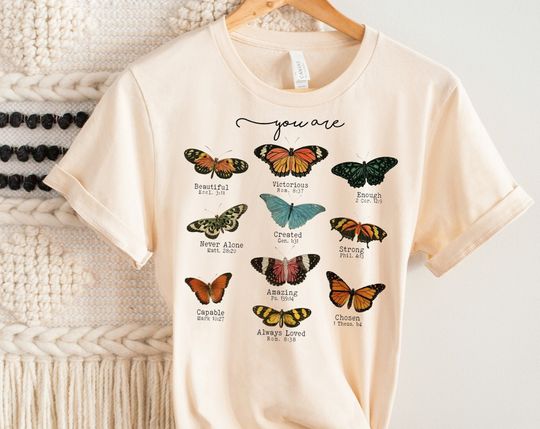 Discover Religious Butterfly Bible Verse T Shirt