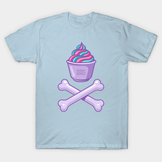 Discover Ice cream and bones on light colours - Ice Cream And Bones - T-Shirt