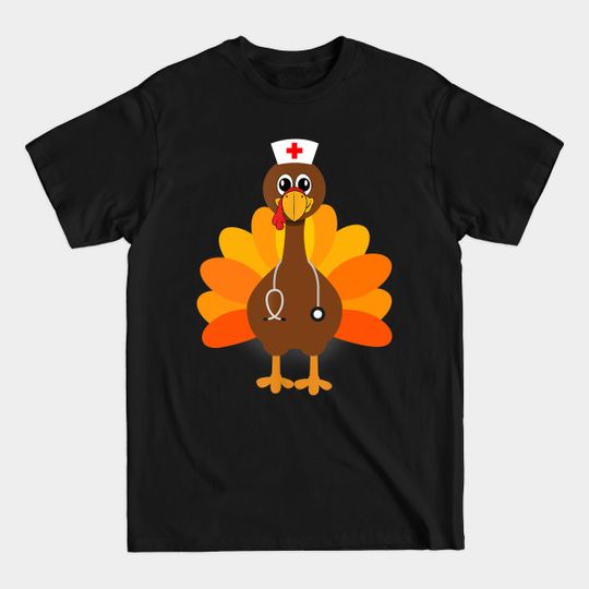 Discover Thanksgiving Scrub Tops Women Turkey Nurse Holiday Nursing - Thanksgiving Scrub Tops Women Turkey - T-Shirt