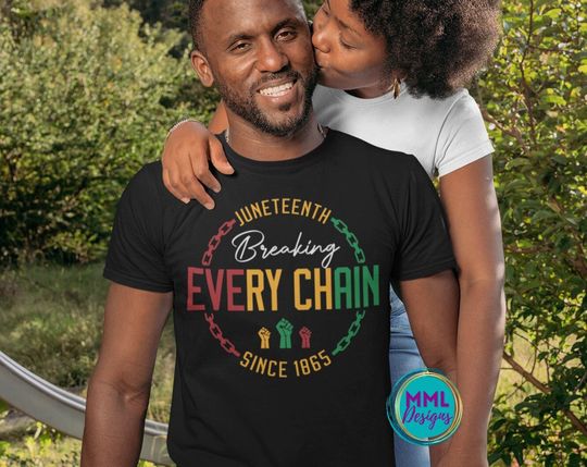 Discover Juneteenth Since 1865 Breaking Every Chain  T-shirt