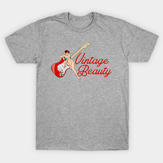 Discover Classic Electric Guitar Pinup Girl print - Electric Guitar - T-Shirt