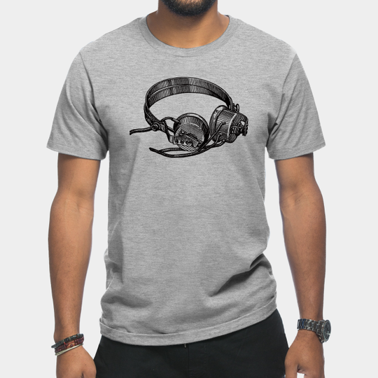 Discover Vintage headphones - Headphones - T-Shirt