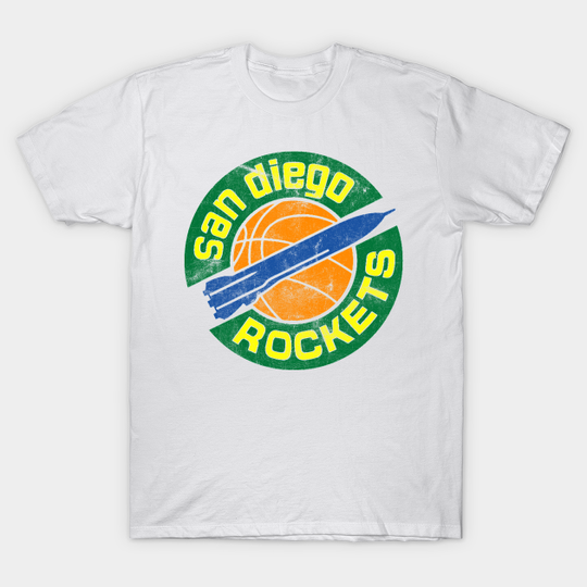 Discover San Diego Rockets -- Defunct Team -- Faded/Vintage Style - San Diego Rockets - T-Shirt