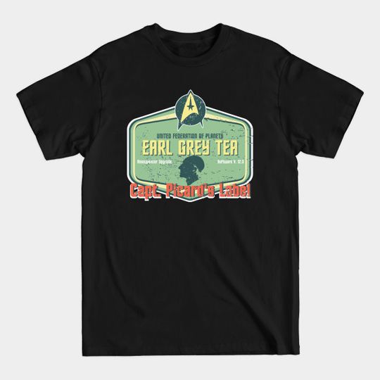 Discover CAPT. PICARD'S LABEL EARL GREY TEA - Movies - T-Shirt