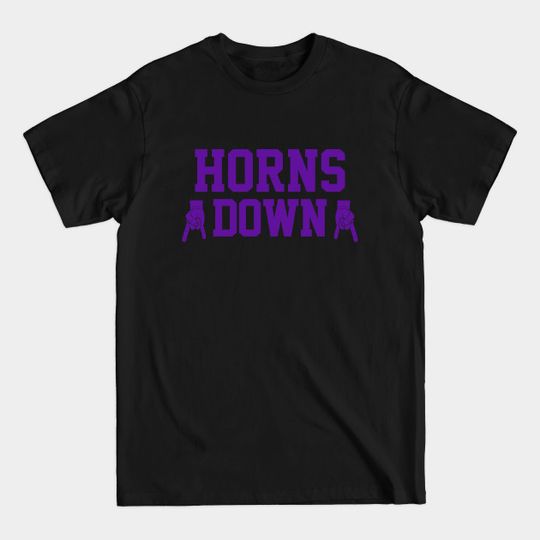 Discover Horns Down - Black/Purple - Horns Down - T-Shirt