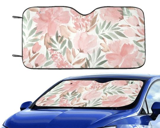 Discover Watercolor Flowers Car Sun Shades