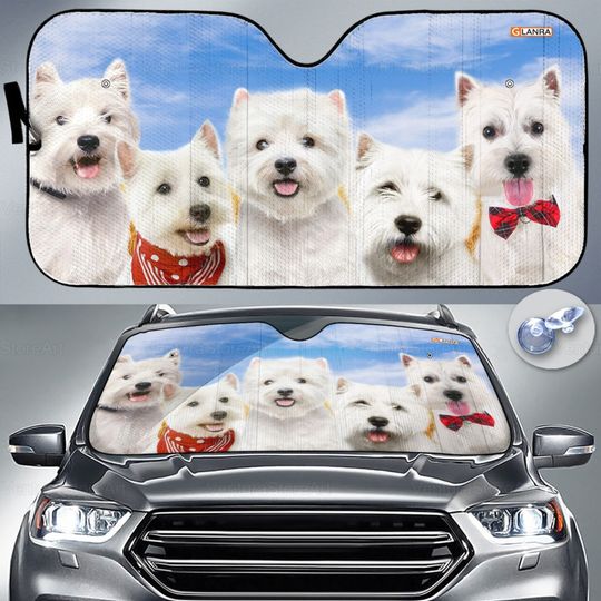 Discover Westie Car Sun Shade for Dog Lovers