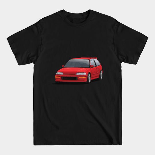 Discover Civic EF hatch Red - Civic - T-Shirt