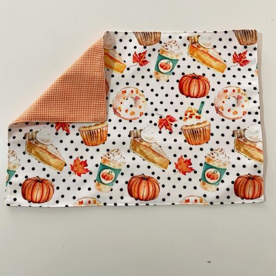 Discover Pumpkin White and Orange Checkered Housewarming Placemat