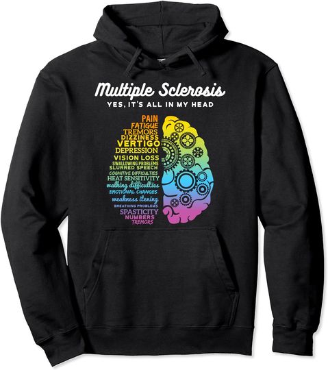 Discover Yes It's All In My Head Multiple Sclerosis MS Hoodie Pullover Hoodie