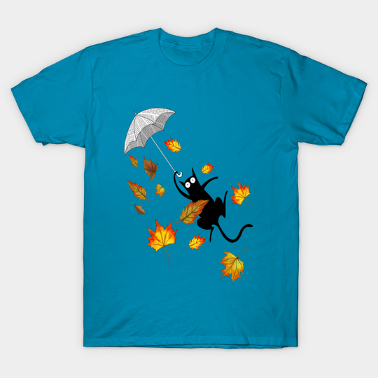 Discover Umbrella - Black Cat - T-Shirt