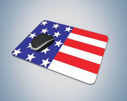 Discover US Flag  Mouse Pad, Anti-Slip Rubber Mouse Pad