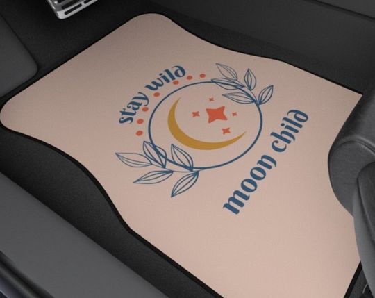Discover Boho Car Floor Mat, Moon Child Car Floor Mat