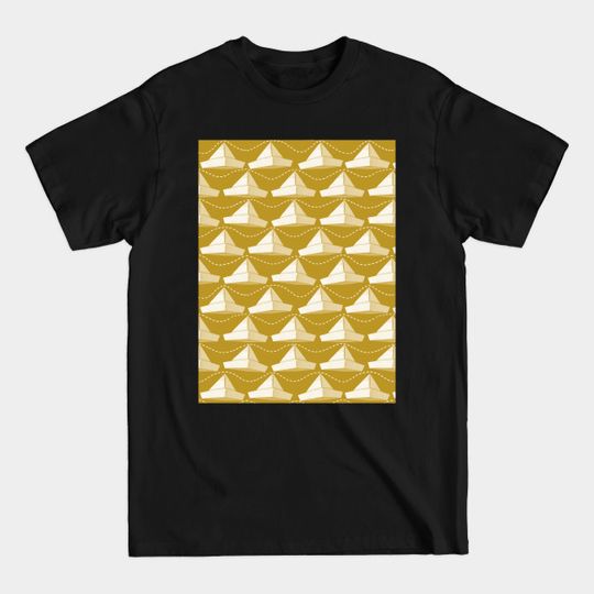 Discover Paper Hats Pattern White Golden - Paper Hats - T-Shirt