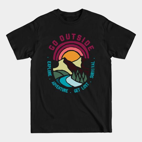 Discover GO OUTSIDE - Outdoor - T-Shirt