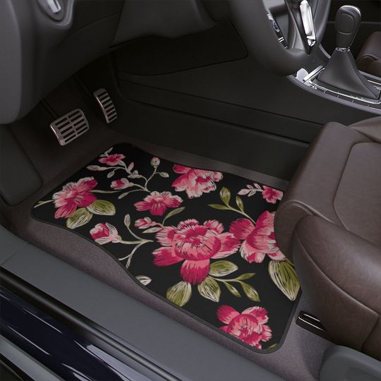 Discover Peonies Car Floor Mats, Japanese flowers style print peonies Car Floor Mats, flower car decor mat, Car Accessories mat decor