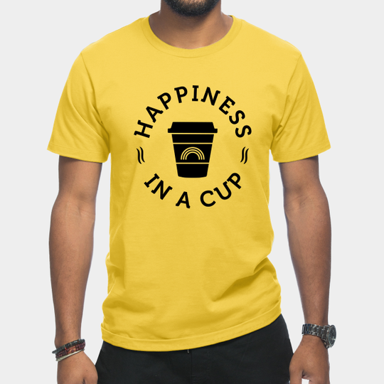 Discover Coffee Cup Happiness Design T-Shirt