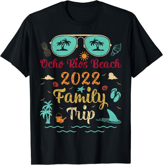 Discover Summer Vacation Family Trip 2022 Jamaica Ocho Rios Beach T-Shirt