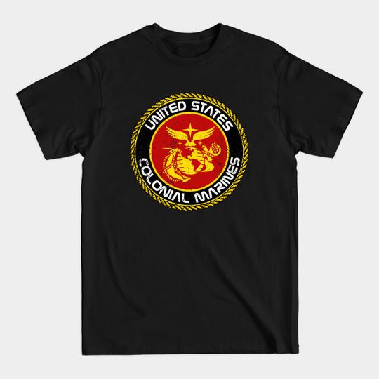 Discover US Colonial Marines Seal Weathered - Aliens - T-Shirt