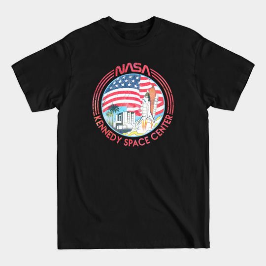 Discover KSC Vintage Red Emblem - Kennedy Space Center - T-Shirt