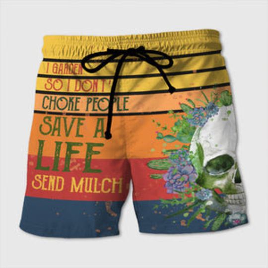 Discover I Garden So I Don't Choke People Beach Shorts For Men