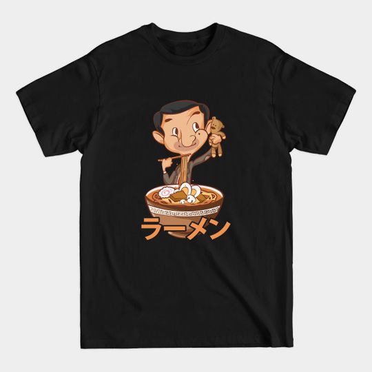 Discover Mr. Bean Ramen Mukbang Funny Anime - Mr Bean Cartoon - T-Shirt